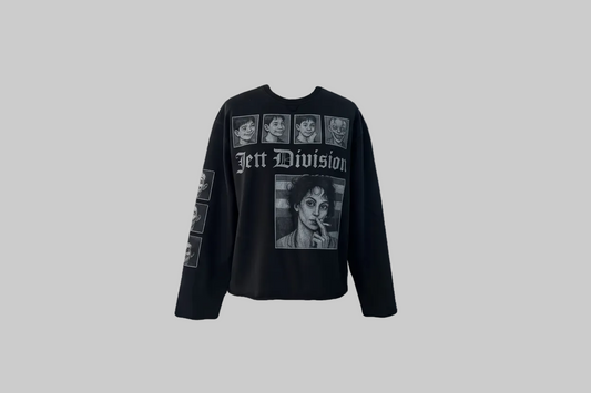“Portraits Of Division” Black Sweater (Premade)